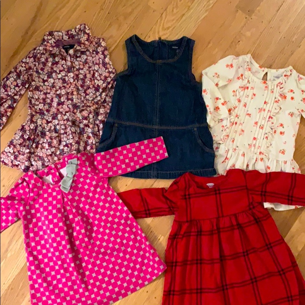 Bundle / lot of five dresses all size 12-18 mo